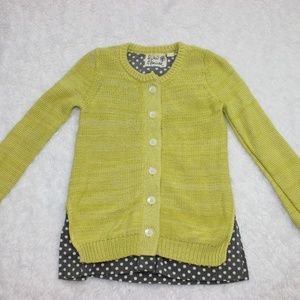 Field Flower Anthropologie Cardigan Layered Blouse